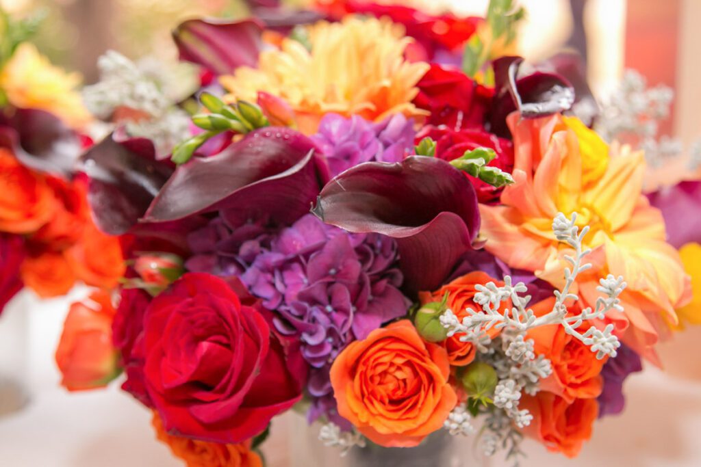 A bundle of assorted flowers