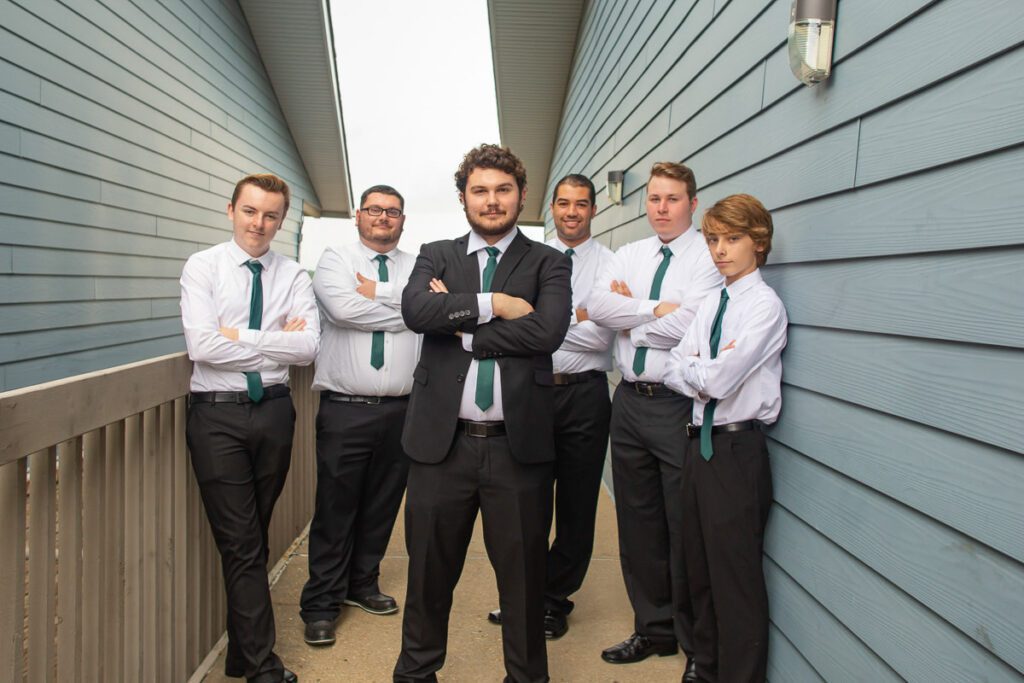 Christian with his groomsmen
