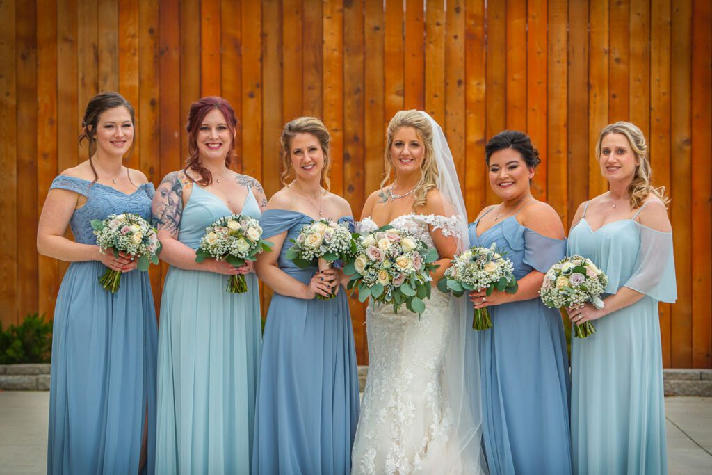 Rachel with her bridesmaids