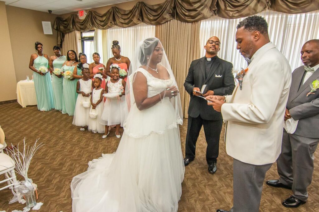Tyrone saying his vows to Rhonda