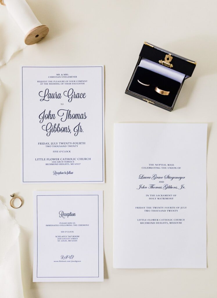 An invitation to Laura and John’s wedding
