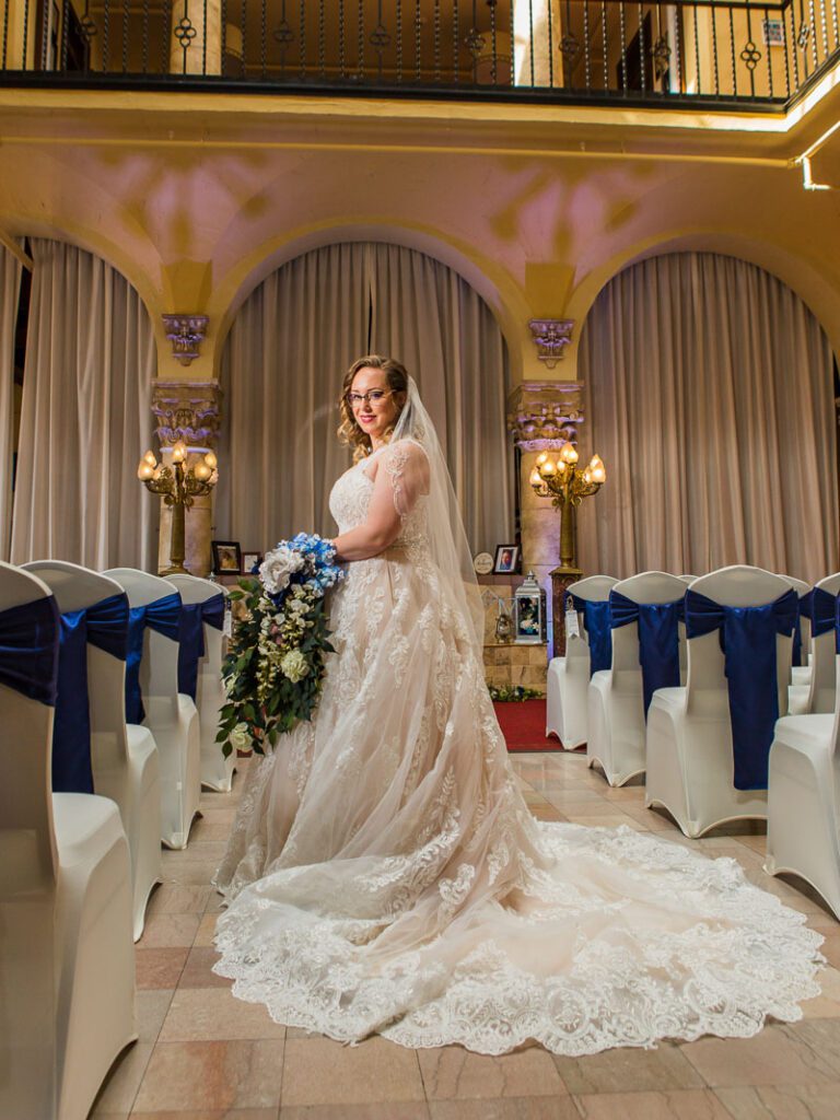 Lacey standing at the aisle
