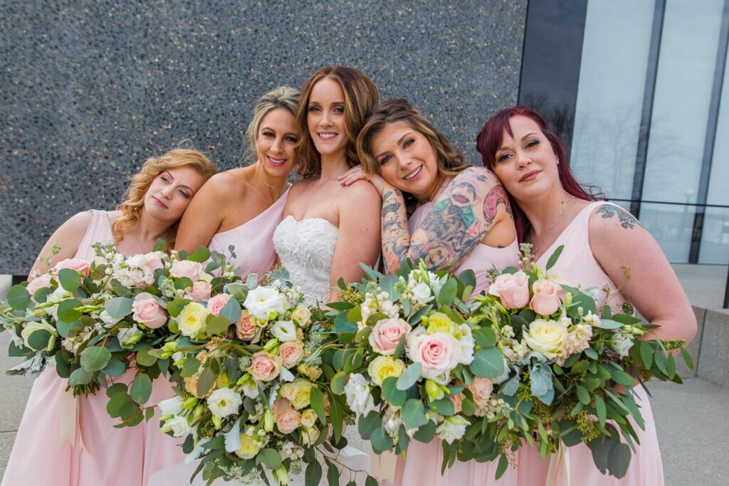 Brianna with her bridesmaids