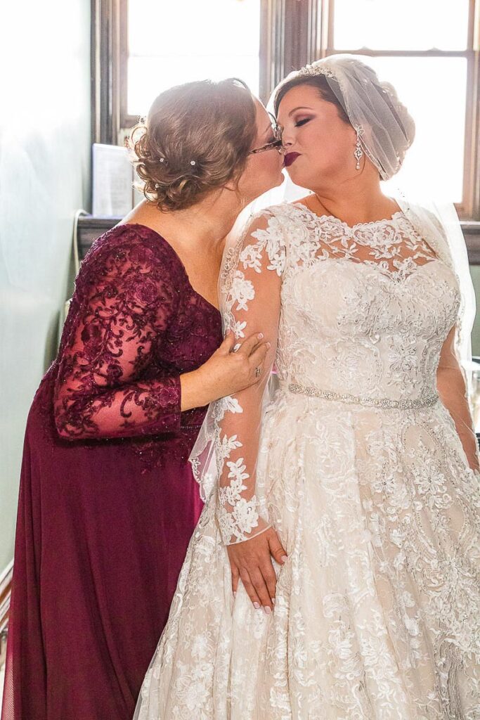 Gwyn kissing her mother
