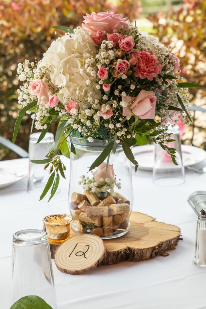 A table décor and number