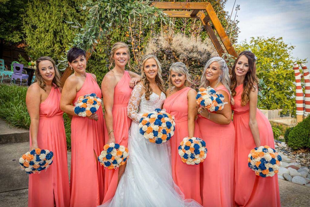 Erica with her bridesmaids