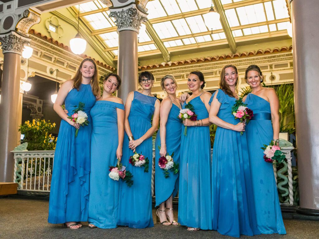 Claire with her bridesmaids