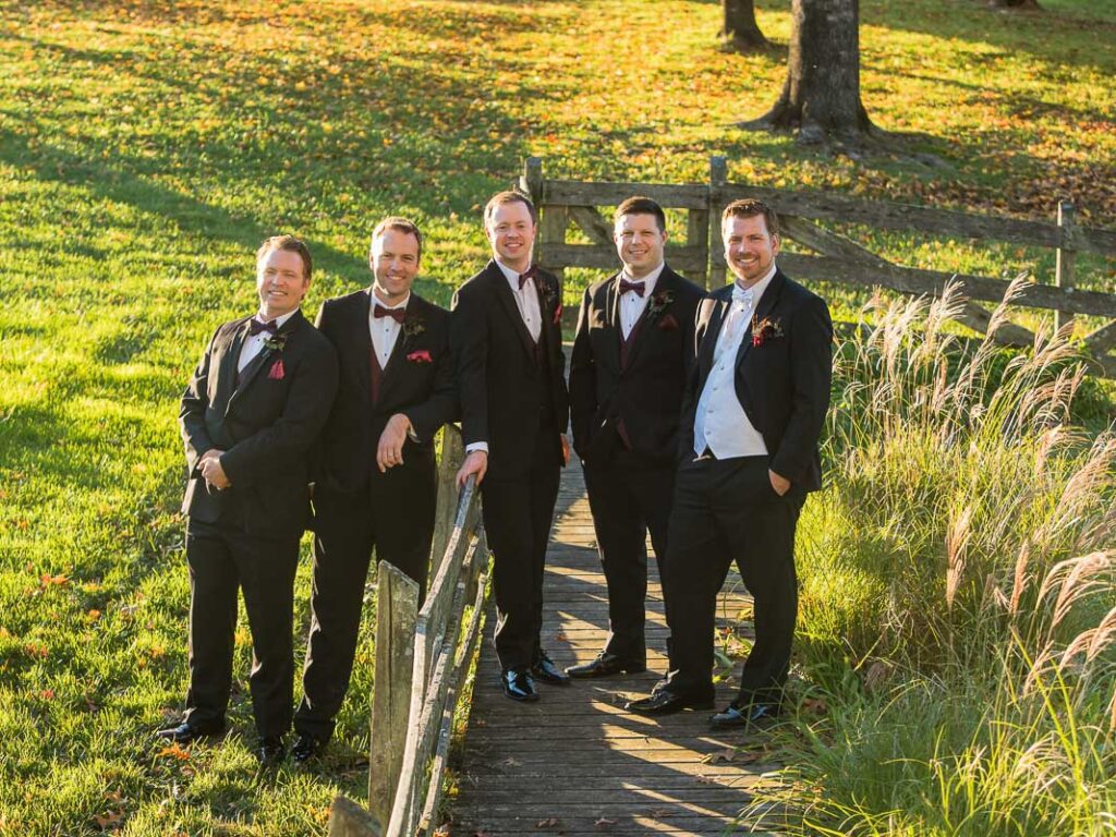 Anthony and his four groomsmen