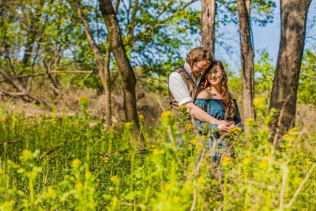 Lead image into a St Louis engagement photography gallery for Erin and William
