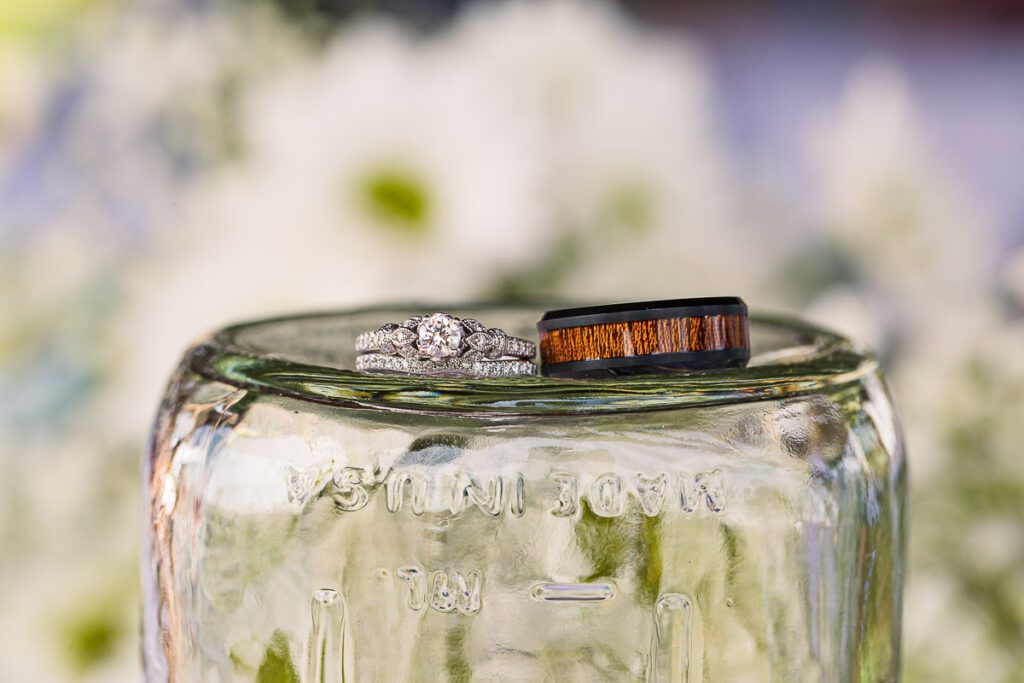 A close shot of wedding rings